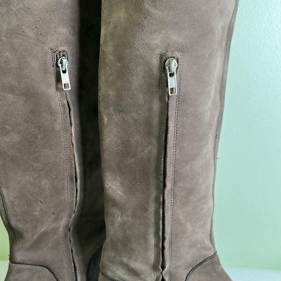 UGG Suede Partial Zip Riding Boot SZ6 Lagen Money Boho Chic Haute Hippie Boho C - Picture 12 of 16
